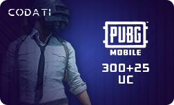 PUBG ($4.99) - 300+25 UC